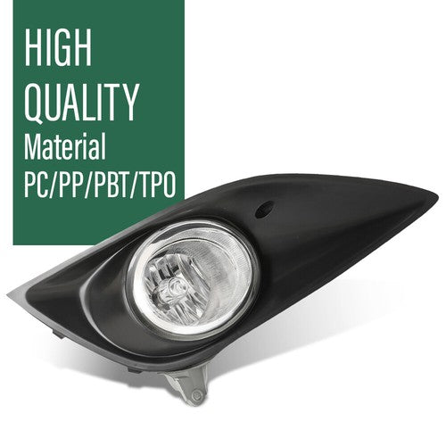 Solid Spare Halogen Fog Light w/ Bezel Fit For 2013-2016 Hyundai Veloster Turbo Right Side