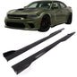 Solid Spare Side Skirt Body Kit For Dodge Charger SRT 15-23 Rocker Panels Extension Splitter