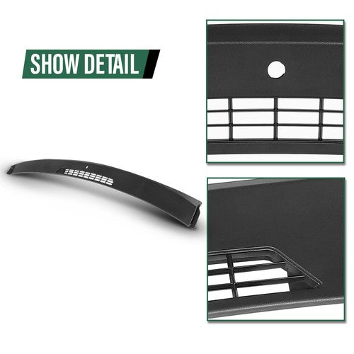 Solid Spare Fits 06-16 Chevy Impala Black Upper Dash Panel Trim Defrost Cowl w/ Sensor Hole