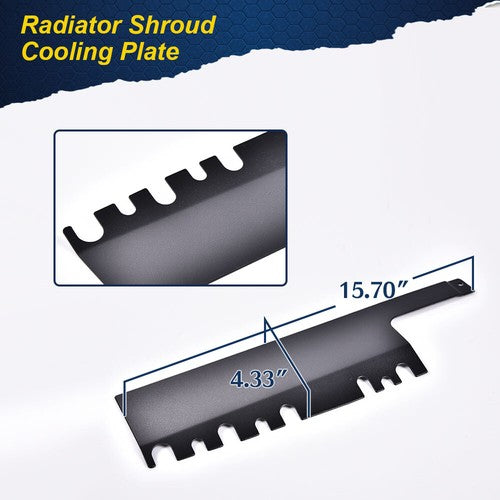 Solid Spare Radiator Shroud Cooling Plate Kit Fit For 2015-2018 Subaru WRX & STi Black