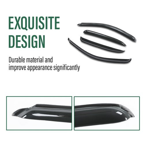 Solid Spare Rain Guards Window Visors Fit For 00-06 Chevy Tahoe/GMC Yukon/Cadillac Escalade
