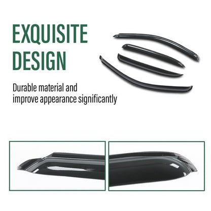 Solid Spare Rain Guards Window Visors Fit For 00-06 Chevy Tahoe/GMC Yukon/Cadillac Escalade