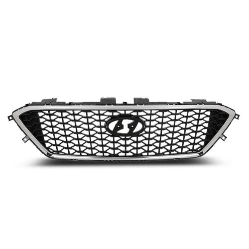 Solid Spare Fit For 2015-2017 Hyundai Sonata Front Bumper Upper Grille Grill W/O Radar Hole