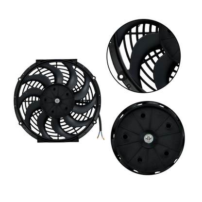 Solid Spare 2× 12" Electric Radiator Cooling Slim Fans Push Pull Mount Black For Universal
