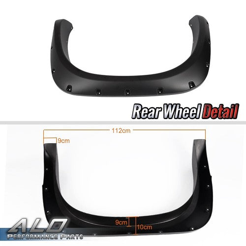 Solid Spare Fit For 02-08 Ram 1500 03-09 Ram 2500 3500 Pocket Bolt Rivet Fender Flares 4pcs