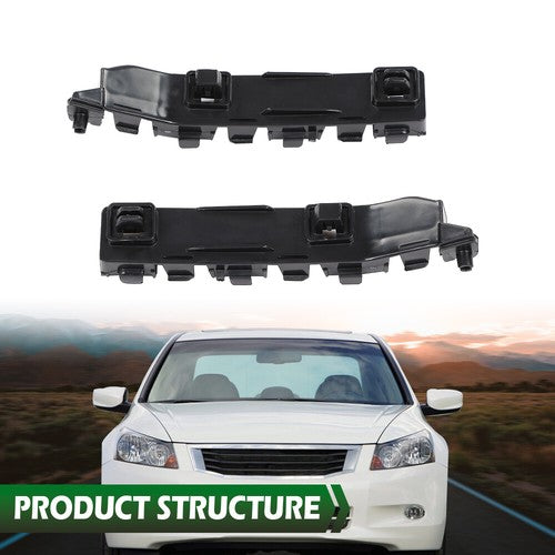 Solid Spare Fits 2008-2012 Honda Accord Sedan Front Bumper Bracket Beam Mount Support 2pcs