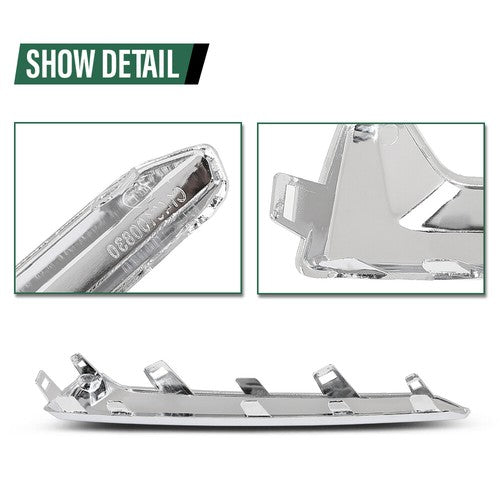 Solid Spare Fog Light Molding Trim Silver Fit For 2017-2018 Subaru Forester Left+Right