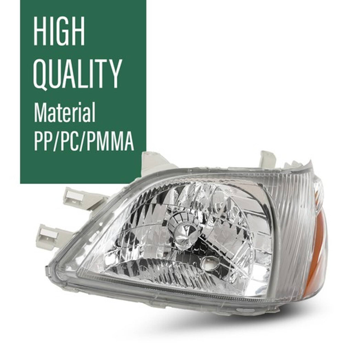 Solid Spare Headlights Assembly Set Fit For 2000 2001 2002 Toyota Echo Left and Right Side