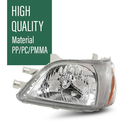 Solid Spare Headlights Assembly Set Fit For 2000 2001 2002 Toyota Echo Left and Right Side