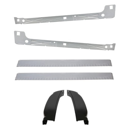 Solid Spare Inner & Outer Rocker Panels W/ Cab Corners For 99-07 Chevy Silverado 4DR EXT Cab
