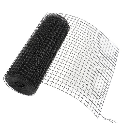 Solid Spare Welded Wire Fence Vinyl Coated Chicken Rabbit Mesh 1"x1" 16 Gauge 24"x50'