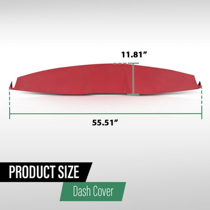 Solid Spare Fit For 2005-2009 Ford Mustang Base TPE Dashboard Dash Cover Cap Overlay Red