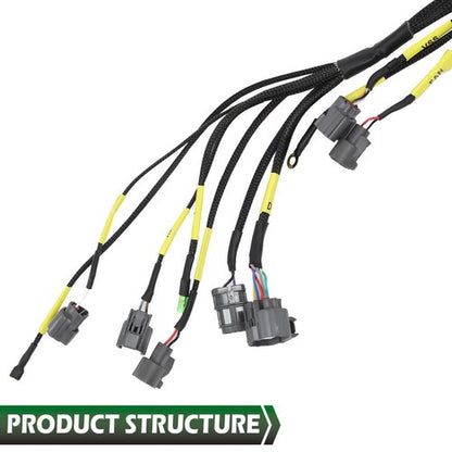 Solid Spare Tucked Engine Harness OBD1 Budget D & B-series Fit For Civic Integra B16 B18 D16