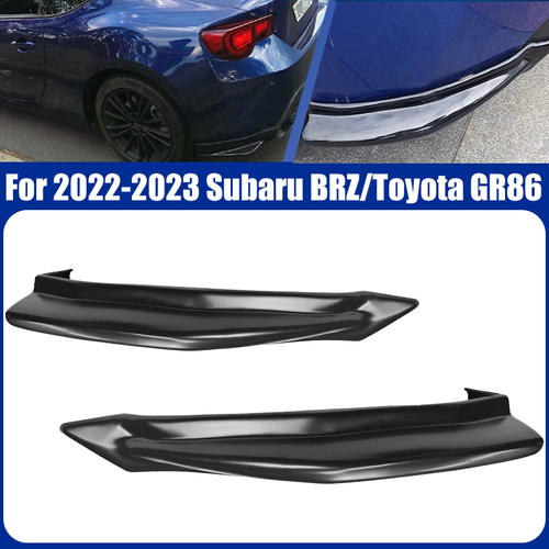 Rear Lower Bumper Lip Spoiler Glossy Black For 2022-2023 Subaru BRZ Toyota GR86