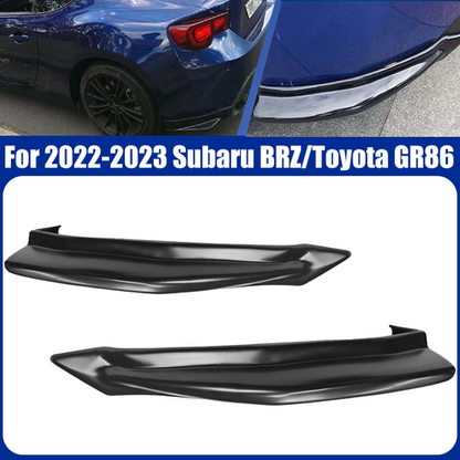 Rear Lower Bumper Lip Spoiler Glossy Black For 2022-2023 Subaru BRZ Toyota GR86