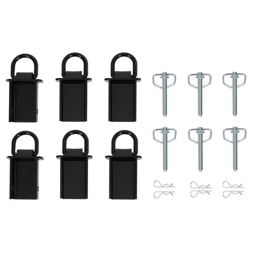 Solid Spare 6 Pack Stake Pocket D-Ring Tie Downs Utility for Flatbed Trucks and Trailer