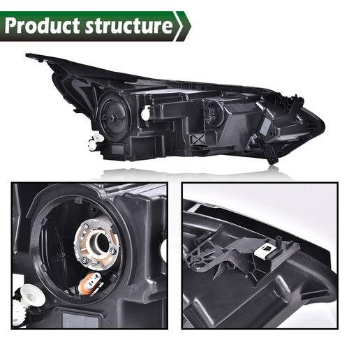 Solid Spare Fit For 2018-2021 Chevy Equinox Factory Halogen LED DRL Headlights Headlamps
