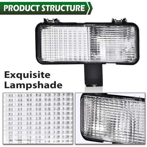 Solid Spare Fit For 81-82 Chevy Silverado GMC Front Turn Signal Park Lamps White Lights