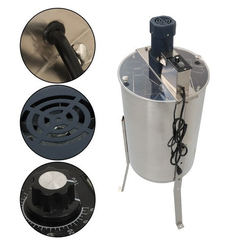 Solid Spare 1300RPM Electric Honey Extractor Beekeeping Equipment Stainless Steel 2/4 Frames