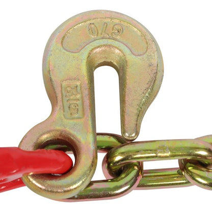Solid Spare G80 5/16" x 2' V Type Towing Chain Bridle with 15" J and Grab Hooks Steel New