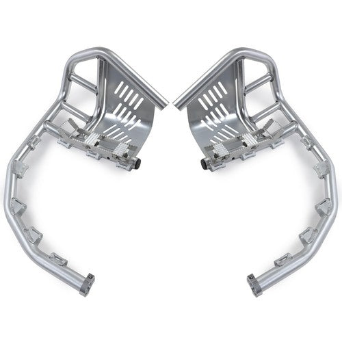 Solid Spare Silver Nerf Bars Peg Heel Guard For Honda TRX 450R 450ER Sportrax 450 All Years