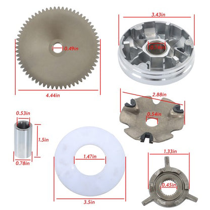 Solid Spare Variator Assembly Front Clutch QMB139 For Gy6 50cc 49cc Scooter Moped Dirt Bike