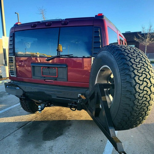Solid Spare Rear Spare Tire Carrier For Hummer H2 2003-2009 Rack w/ Drop-down Option Steel