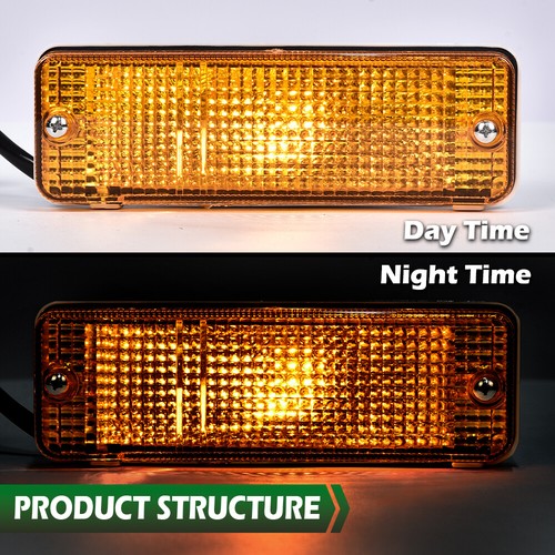 Solid Spare Fit For 84-88 Toyota Pickup Turn Signal Light Plastic Lens Left & Right Set of 2