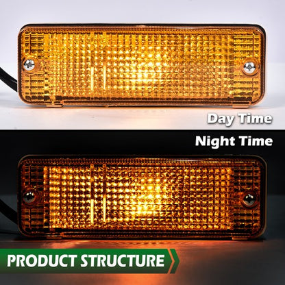 Solid Spare Fit For 84-88 Toyota Pickup Turn Signal Light Plastic Lens Left & Right Set of 2