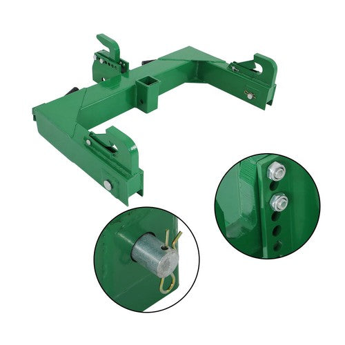 Solid Spare 3 Point Quick Hitch for Cat 1&2 Tractors W/ 2" Receiver Hitch 3000 LB Steel