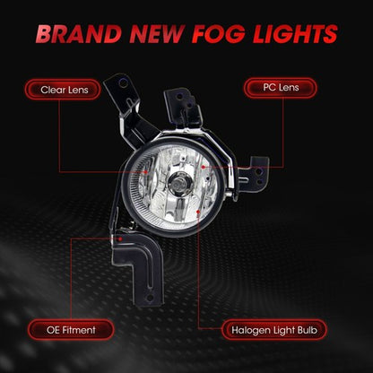 Fog Light Assembly Fit For 2007 2008 2009 Honda CRV Switch And Wiring Kit Clear
