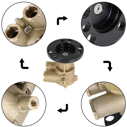 Solid Spare New Fit For Indmar Johnson 10-24232-1 10-248050-1 F6B-9 Sea Water Pump 4 US