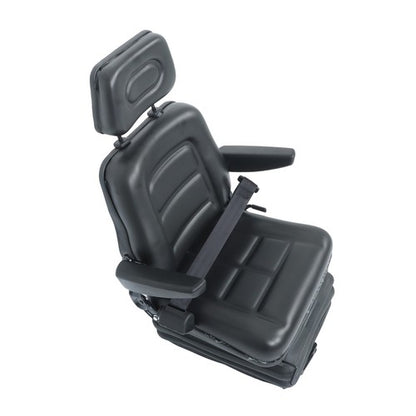 Solid Spare Suspension Adjustable Forklift & Tractor Seat Backrest Armrest Safety Belt
