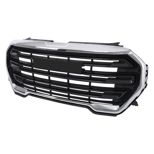 Solid Spare Fit For GMC Terrain SLE/SLT 2022-23 New Front Bumper Grille Gloss Black Plastic