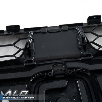 Solid Spare Fit For 2017-2019 Honda CRV CR-V Front Bumper Upper Grille Grill Black Chrome