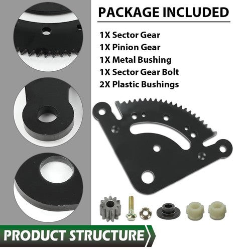 Solid Spare For John Deere LA130 LA135 LA140 LA145 Steering Sector & Pinion Gear w/ Bushings