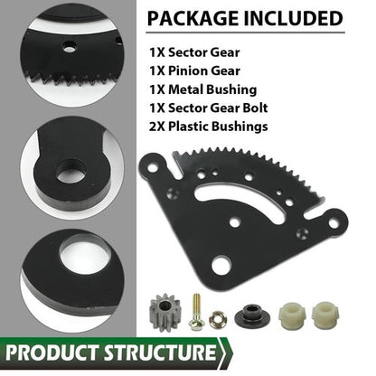 Solid Spare For John Deere LA130 LA135 LA140 LA145 Steering Sector & Pinion Gear w/ Bushings