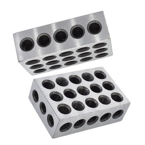 Solid Spare 5 MATCHED PAIRS PRECISION 1-2-3 BLOCKS 23 HOLES MACHINIST 123 .0002"