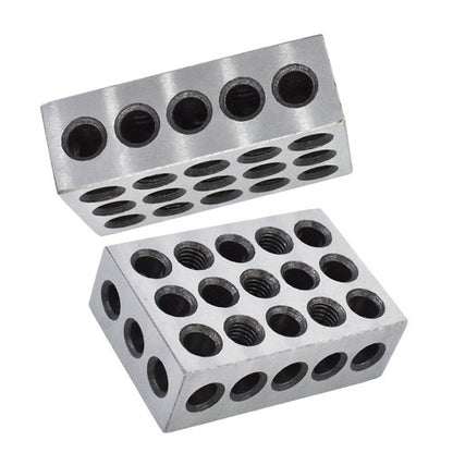 Solid Spare 5 MATCHED PAIRS PRECISION 1-2-3 BLOCKS 23 HOLES MACHINIST 123 .0002"