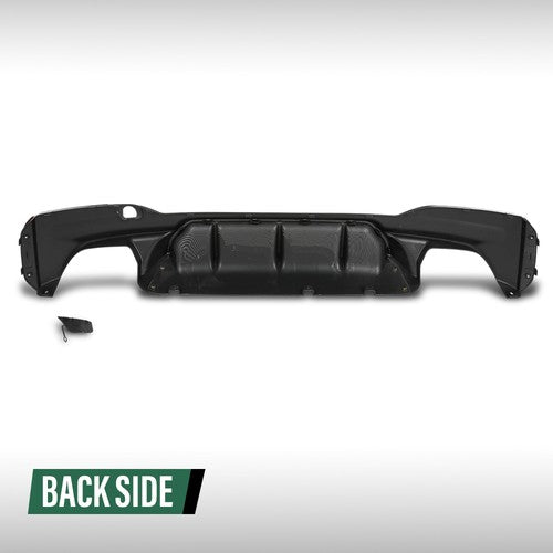 Solid Spare Fit For 2017-2023 BMW G30 5 Series W/ M Sport M5 Style Rear Diffuser Carbon Look