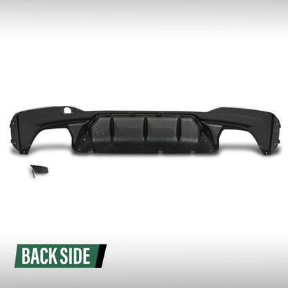 Solid Spare Fit For 2017-2023 BMW G30 5 Series W/ M Sport M5 Style Rear Diffuser Carbon Look