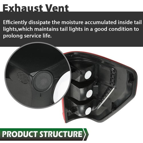 Solid Spare Fit For 2021-2023 Ford F150 XL w/o Blind Spot TaiL Light Brake Lamp Left Side