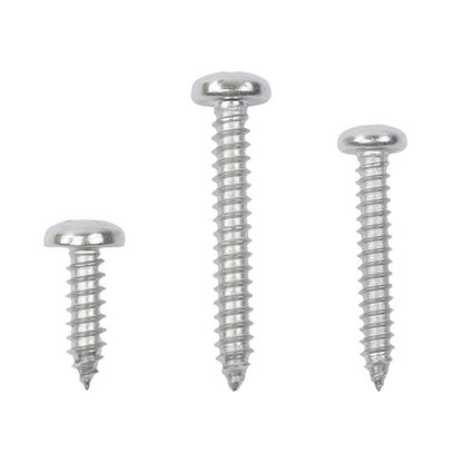 Solid Spare 550Pcs 304 stainless steel wood screws kits #4 #6 #8 #10 #12 countersunk Silver