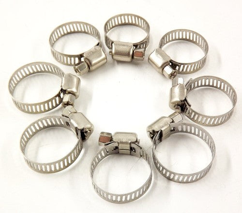 Solid Spare 50PCS Adjustable 3/8"-1/2" Stainless Steel Drive Hose Clamps Fuel Line Worm Clip