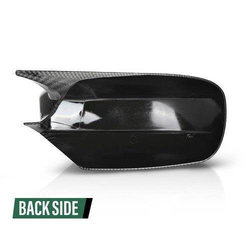Solid Spare Carbon Look Side Door Rearview Mirror Cover Shell Trim For 10-23 Dodge Charger