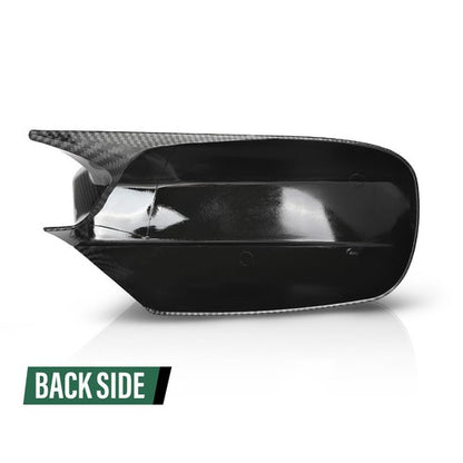 Solid Spare Carbon Look Side Door Rearview Mirror Cover Shell Trim For 10-23 Dodge Charger