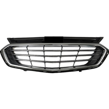 Solid Spare Chrome Front Upper Grille Mesh Grill Fit For Chevrolet Equinox Black 2018-2020