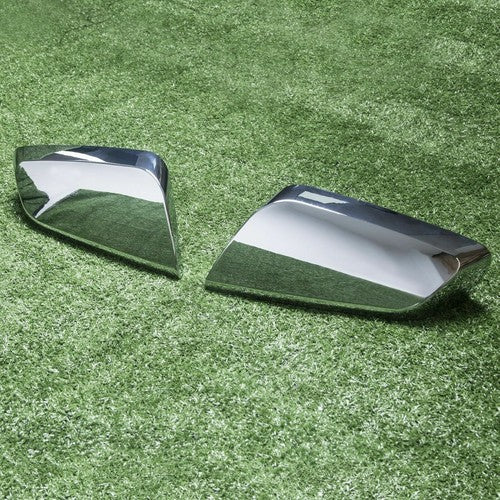 Solid Spare For 2014-2020 Chevy Impala Clip-On Triple Mirror Covers Trims Replacement Chrome