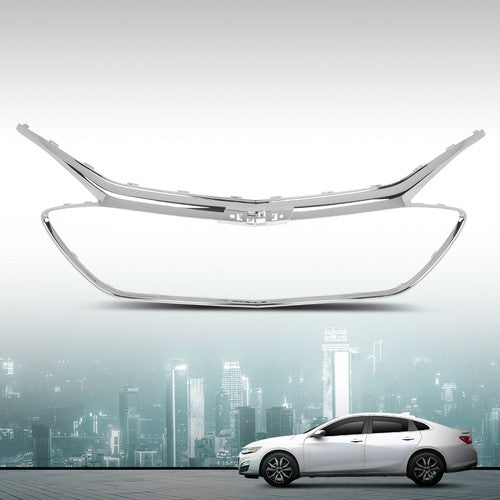 Solid Spare Fit For 19-22 Chevrolet Malibu Chrome Front Grille Trim Middle Frame 84473374