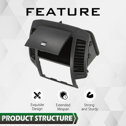 Solid Spare Fit For 2005-2006 Nissan Altima Dash Radio Bezel w/Storage Vents Glove Box Black